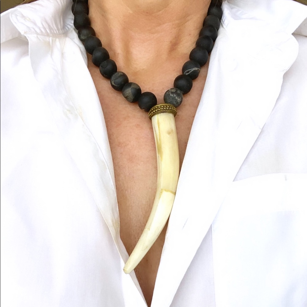 Maria Lightfoot Collection horn necklace
